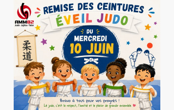 Remise des ceintures Kyu de l'Éveil Judo